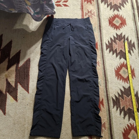 Athleta Pants Womens 10 Black Track Straight Leg Elastic Waist Zip Pockets - Picture 2 of 7